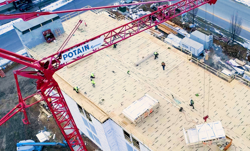 Cedar Run Construction replaces fleet of telehandlers with one Potain self-erecting crane